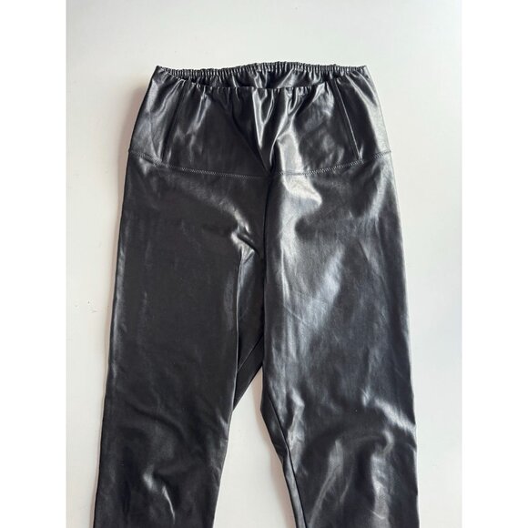 Aritzia WILFRED FREE Daria Black Vegan Leather High Rise 28" Leggings, Size M - Picture 2 of 15